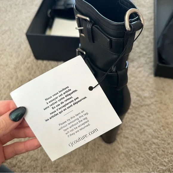 Saint Laurent Cherry Moto Boots
